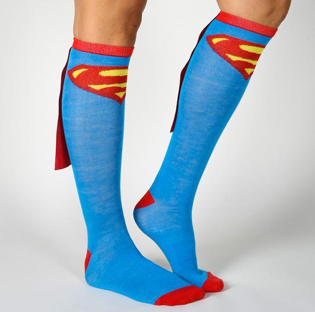 Superman Caped Knee High Socks