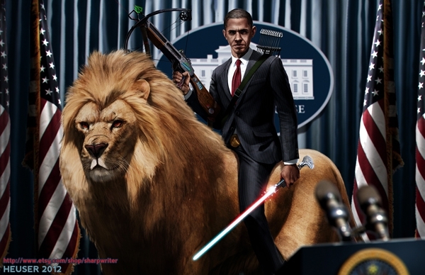 Epic Illustrations Of US Presidents Fighting In Battle 