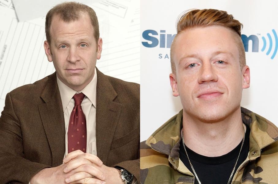Macklemore looks like a young, hip Toby Flenderson