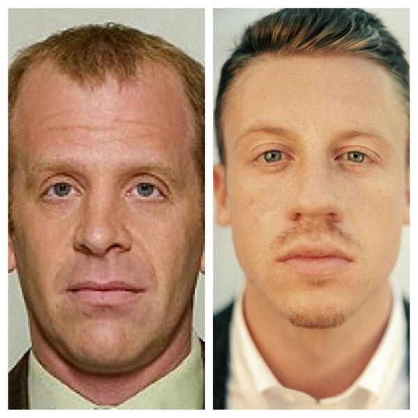 Macklemore looks like a young, hip Toby Flenderson