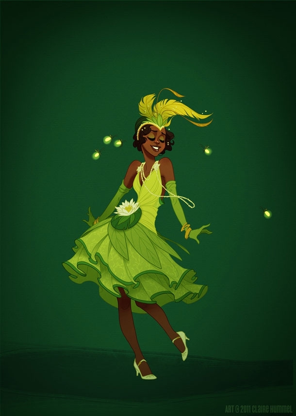 Beautifully Illustrated Disney Princesses Wearing Traditional Clothing