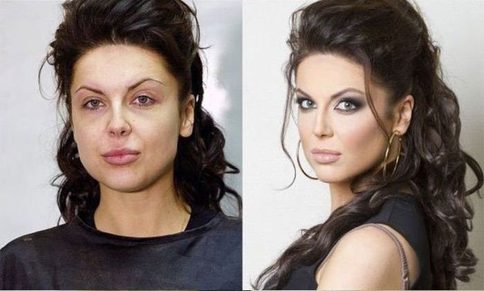 With and Without Makeup 