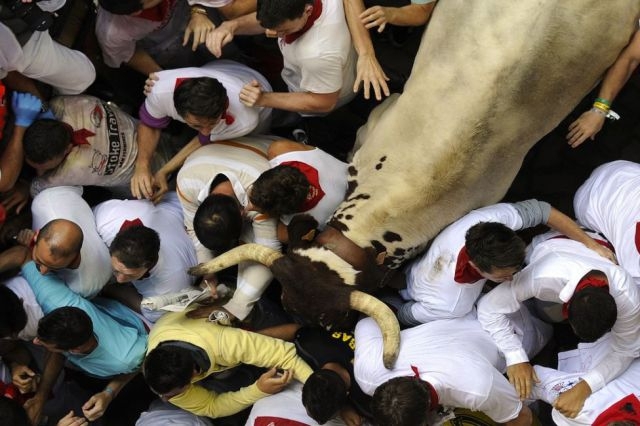 Spanish Bull Racing Ends in Injury