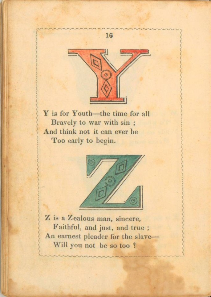 Anti-slavery alphabet