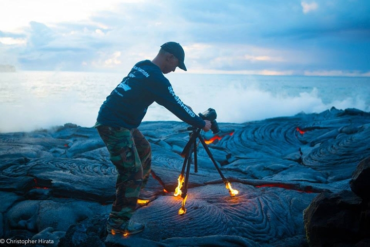 Hot Lava Sets Adventurous Photographer's Feet on Fire