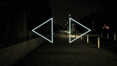 Remarkable Shapes Animated Along Tokyo's Darkened Streets