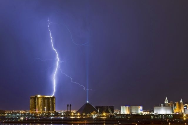The City of Las Vegas During a Turbulent Flood