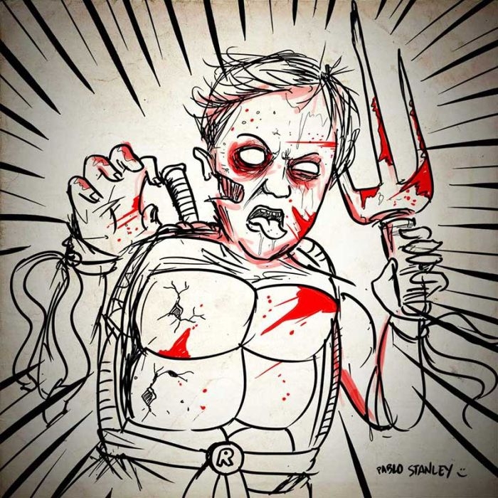 People Made Into Zombie Illustrations At Comic Con.