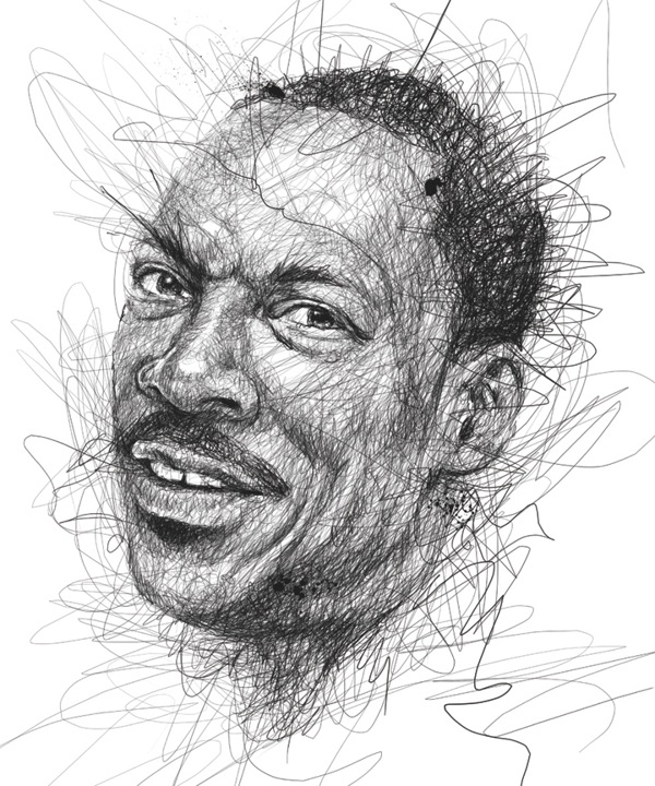Awesome Pen Scribble Celebrity Portraits By Vince Low.