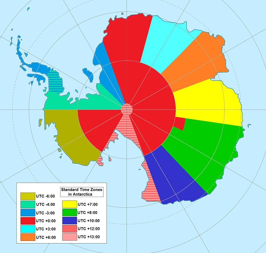 Time Zones in Antarctica
