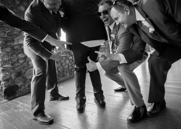 Groom and groomsmen take a wild, silly pic… Things don’t go as planned
