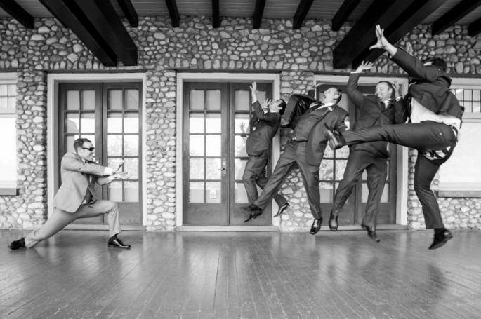 Groom and groomsmen take a wild, silly pic… Things don’t go as planned