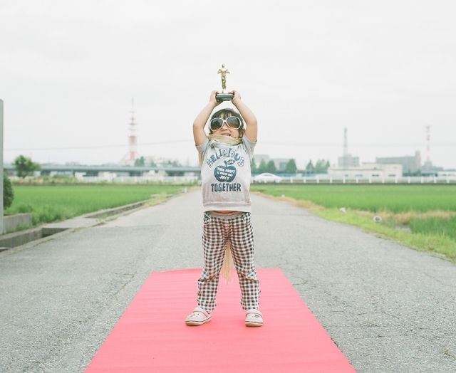 Cute Little Girl in Imaginative Settings
