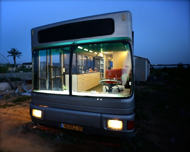 Women Turn a Scrapyard Bus into a Stylish Home