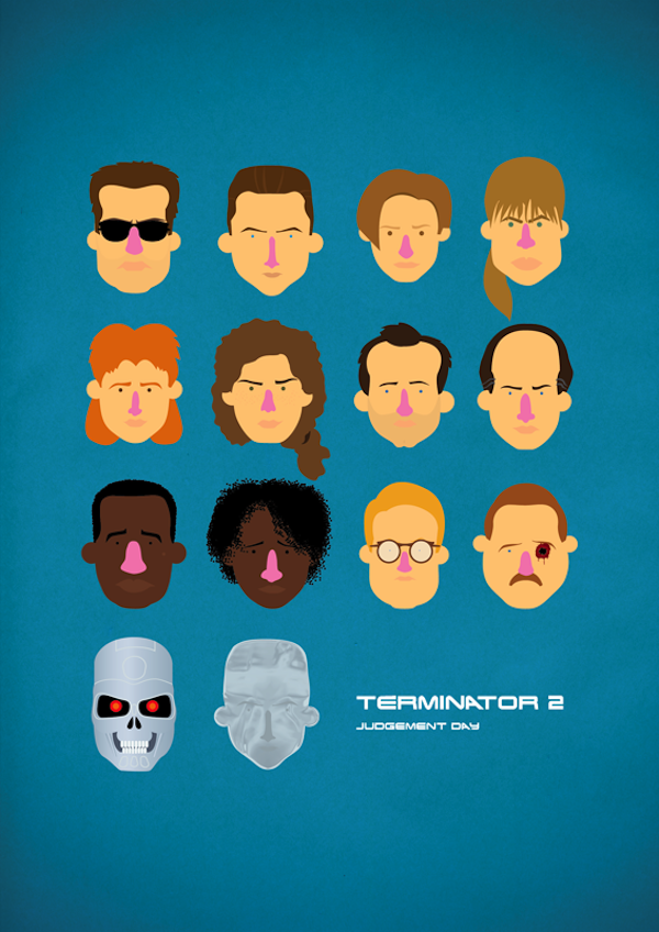 Playful Minimalist Posters Depict Classic Movie Characters 