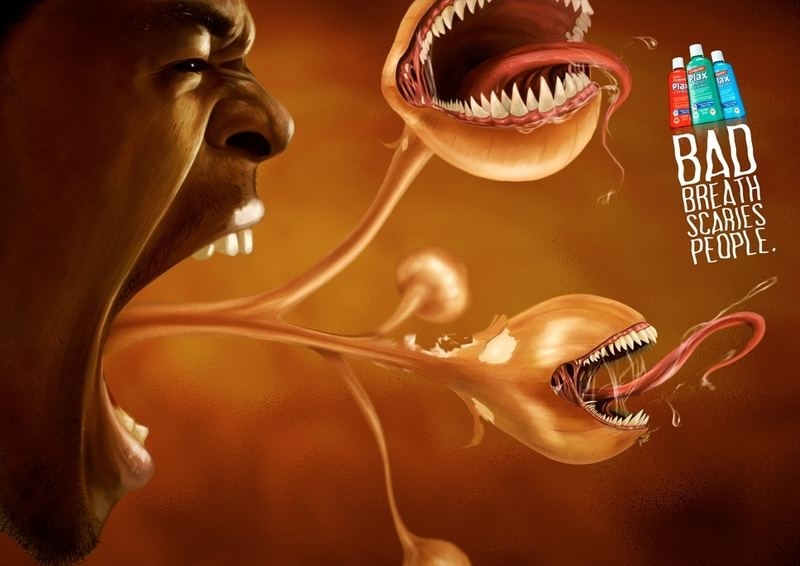 Weird, Funny, Creative Bad Breath Ads.