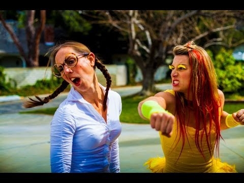 Famous Stuntwomen Reenact Chicken Fight From 'Family Guy' 