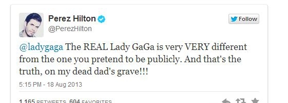 Lady Gaga Accuses Perez Hilton of Stalking Her, Perez Responds
