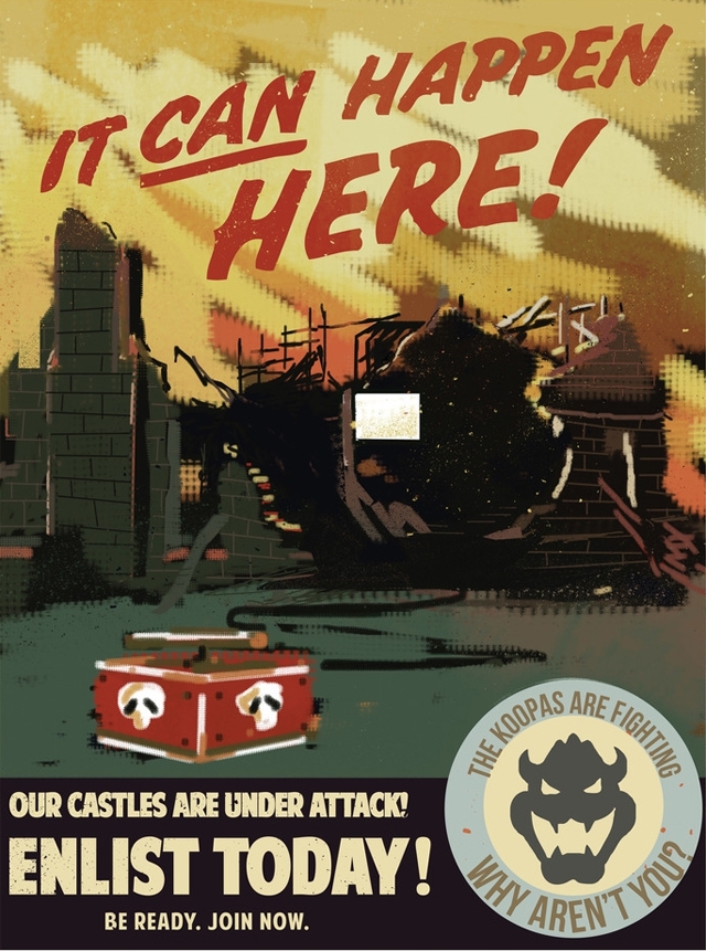 Super Mario Bros. Themed World War II Propaganda Posters