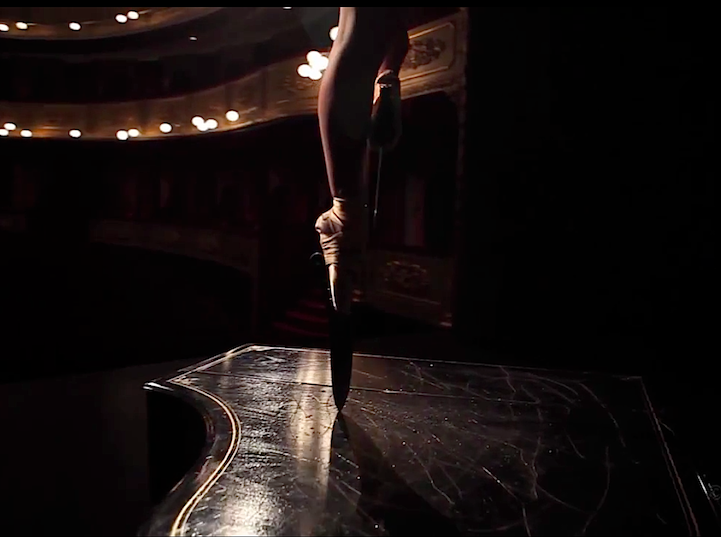 Incredible Ballerina Performs En Pointe with Knife Shoes