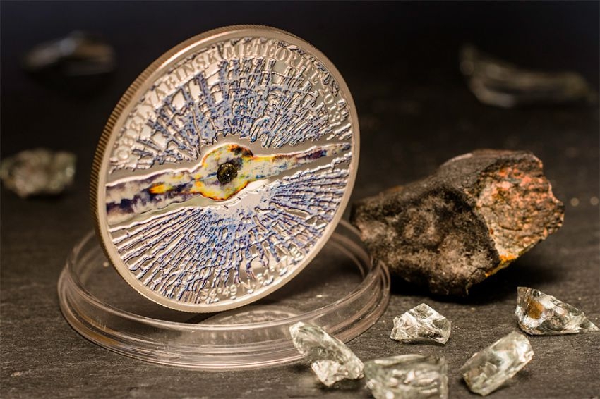 New Silver Coin were made of Chelyabinsk Meteorite