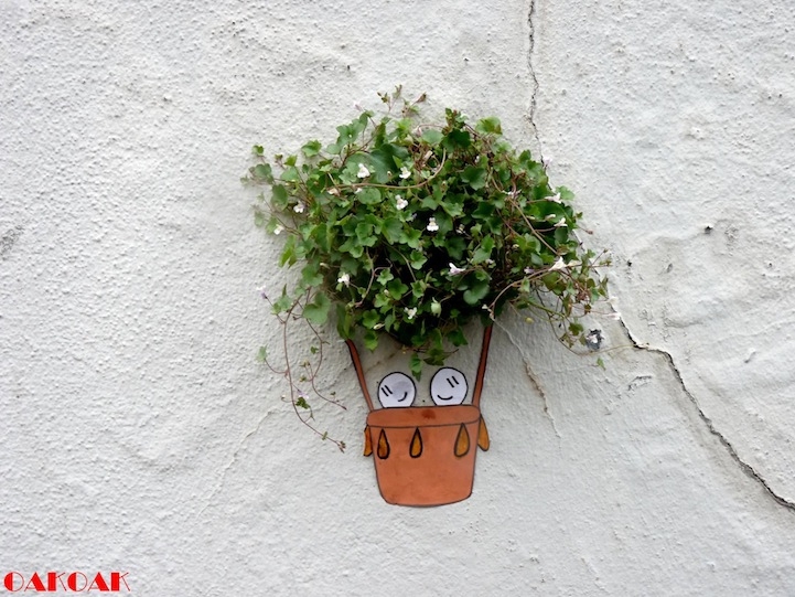 More Cleverly Placed Street Art by OakOak