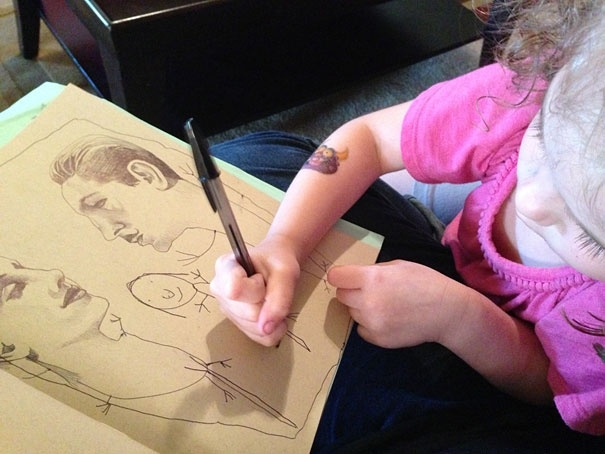 Professional Illustrator Collaborates With Her 4-Year Old Daughter