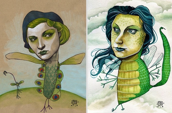 Professional Illustrator Collaborates With Her 4-Year Old Daughter