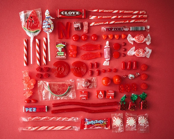 Delicious Confectionery Beautifully Organized By Color 