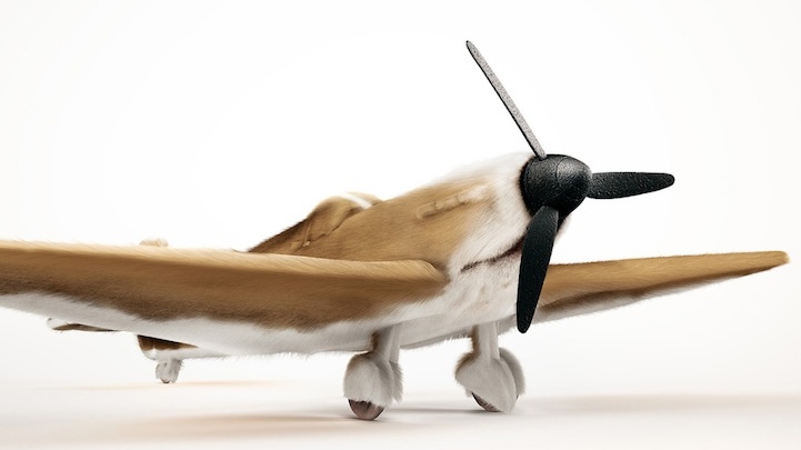 "Dogfighters" Morph WWII Planes with Furry Animals
