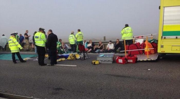 Massive Car Crash in the UK