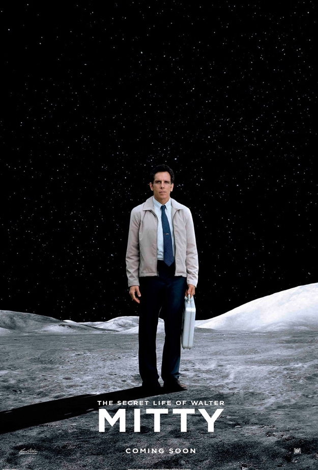 Moon and Building Walking Posters for THE SECRET LIFE OF WALTER MITTY