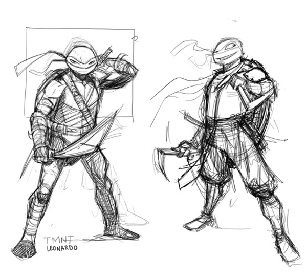 NINJA TURTLE Designs with More Traditional Ninja Armor