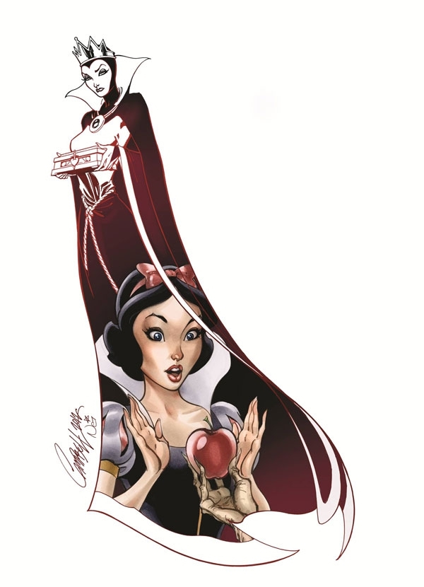 Disney Princess and Villain Art Series by J. Scott Campbell 