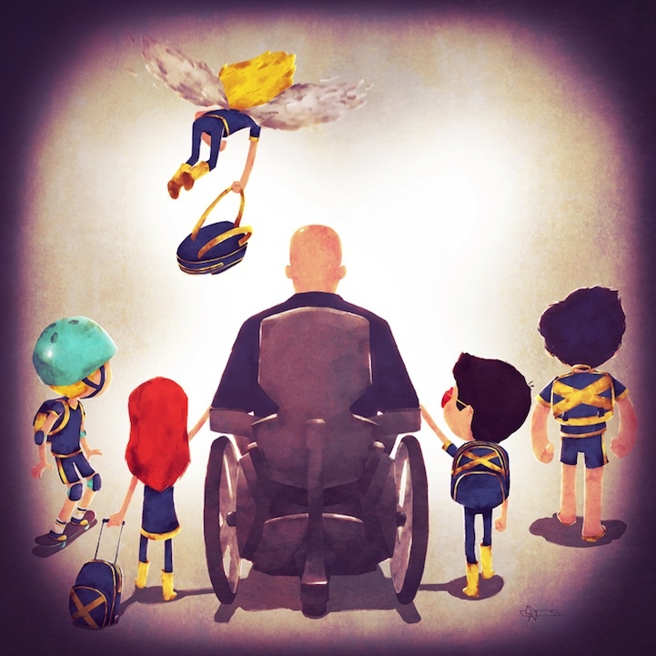Adorable Illustrations of Superhero Families