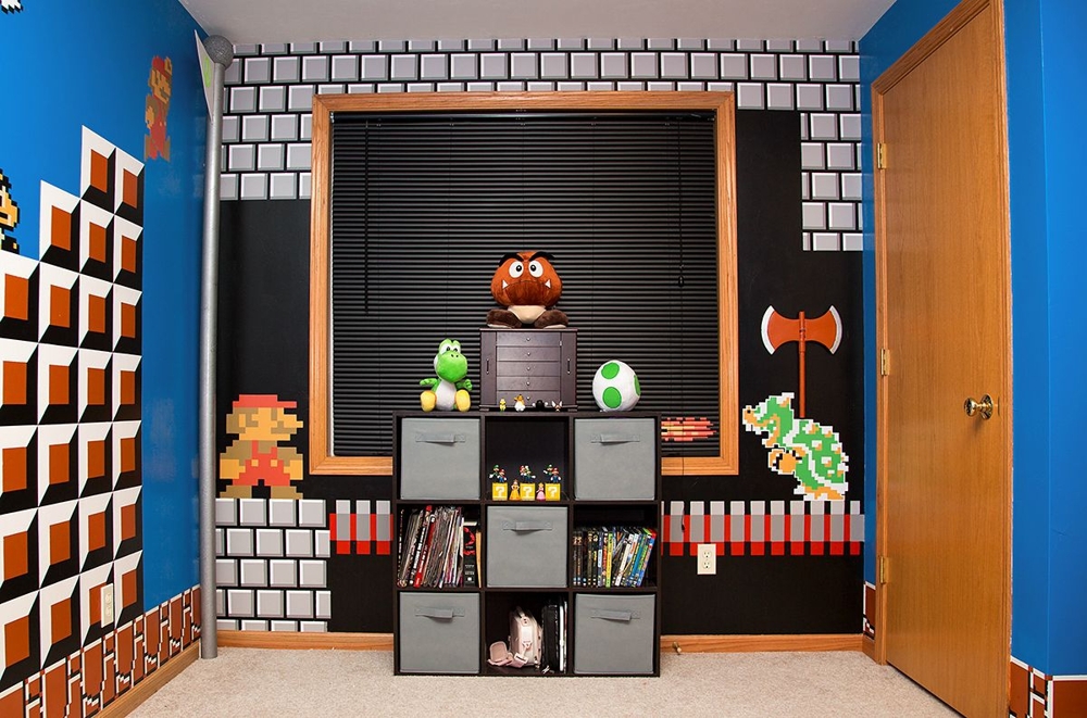Check Out This Mario Brothers Themed Bedroom