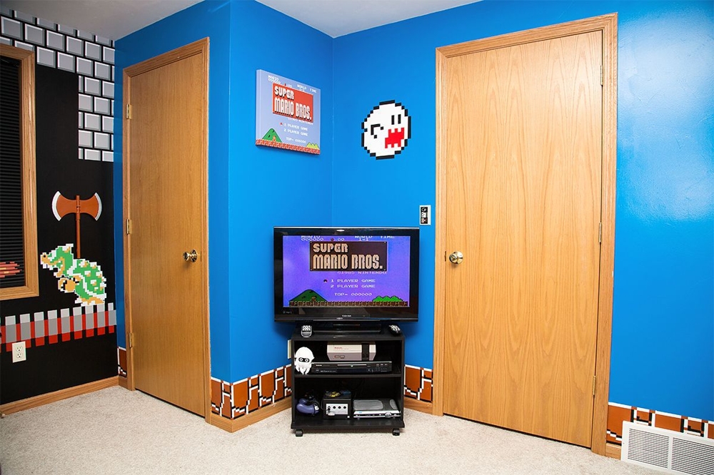 Check Out This Mario Brothers Themed Bedroom