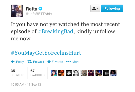 Retta Live-Tweeted Her Viewing Of This Week's 'Breaking Bad'