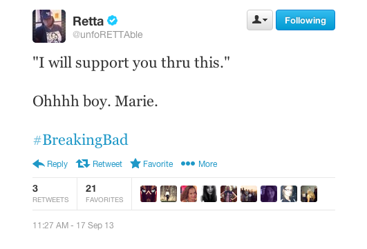 Retta Live-Tweeted Her Viewing Of This Week's 'Breaking Bad'