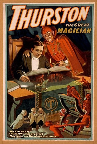 Stylish Occult Posters Promoting Magicians From 1900s