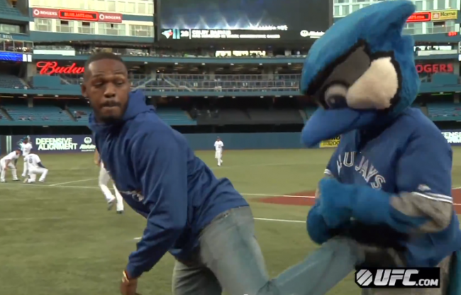 Jon Bones Jones' Threw Out The First Pitch Before A Blue Jays Game