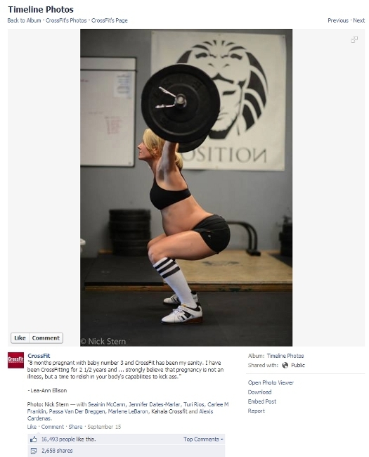 A Pregnant Woman Posted A CrossFit Photo On Facebook*, Insults Ensued