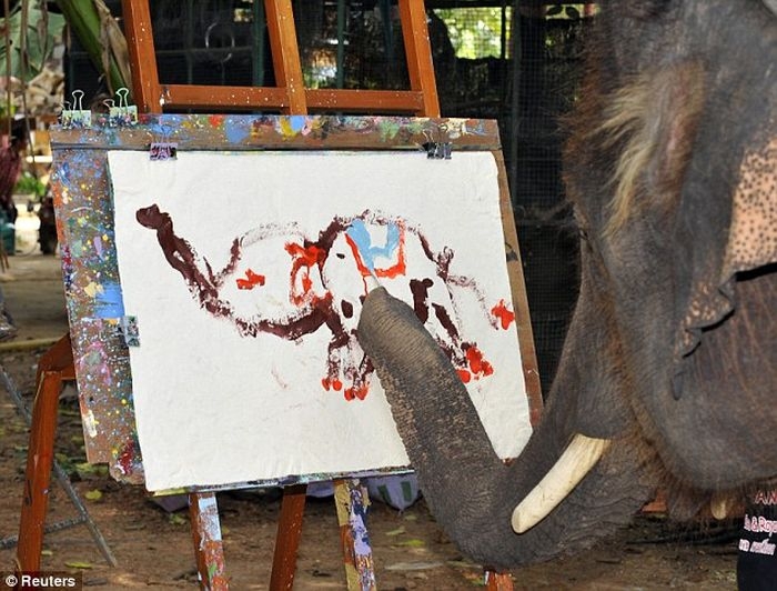 An impressionist elephant 