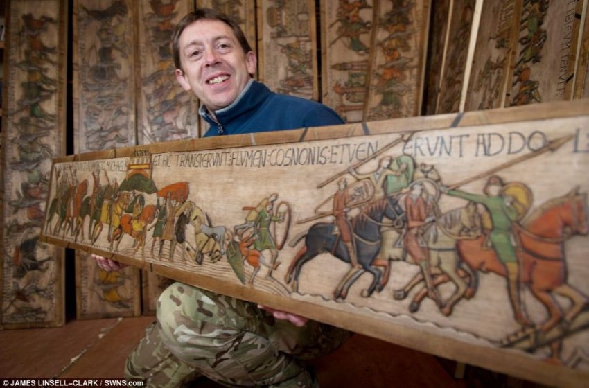 230 ft long replica of Bayeux Tapestry 