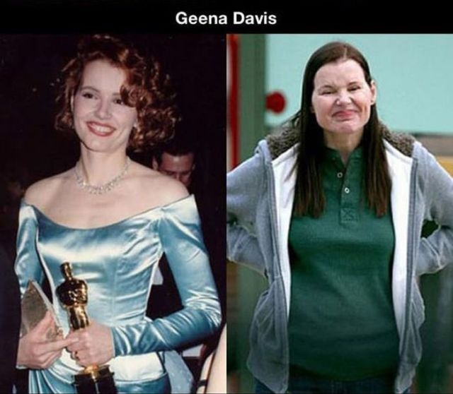 Celebrities: now and then 