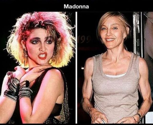 Celebrities: now and then 