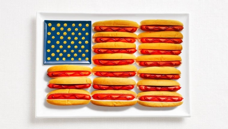 National flags made by national food