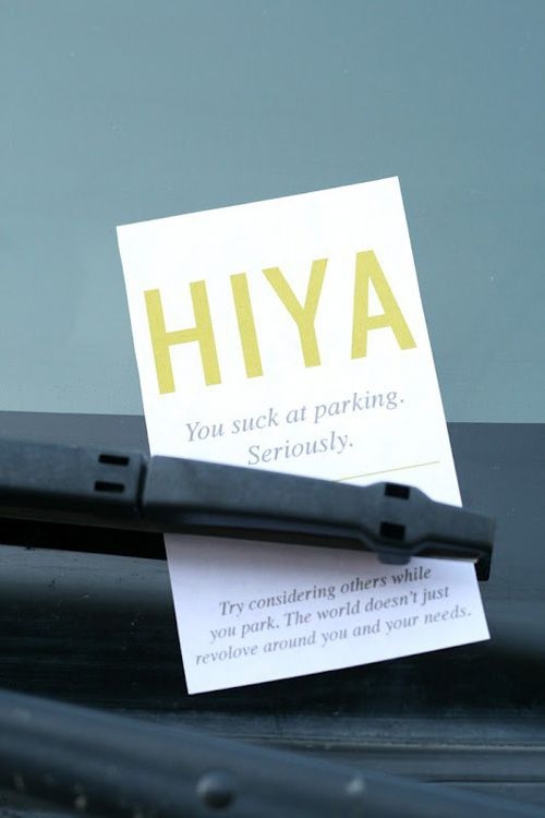 Funny windshield notes