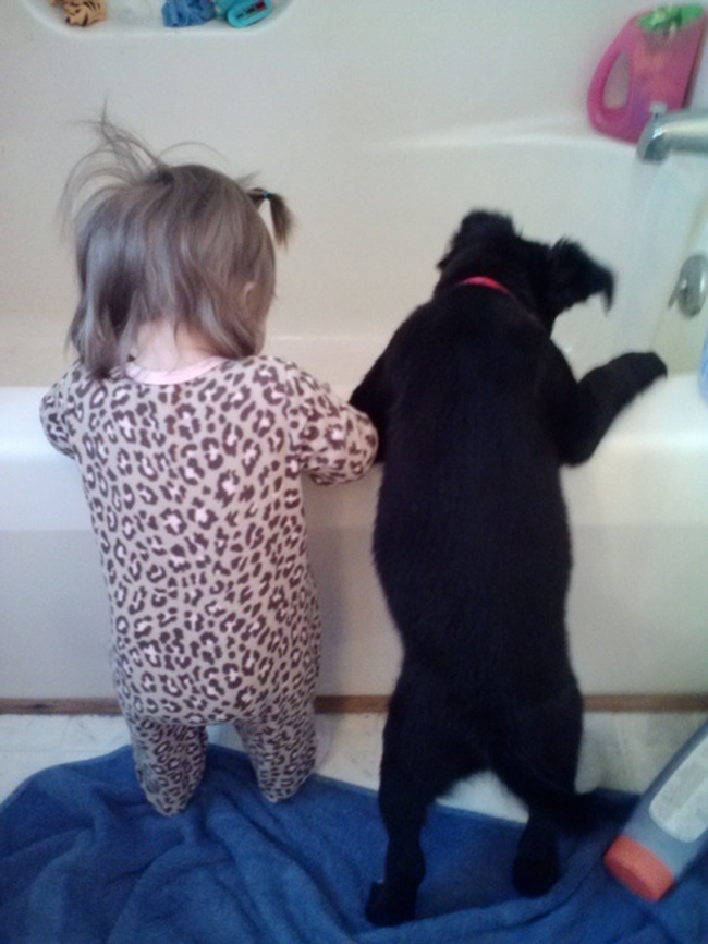 Cute photos of children and dogs