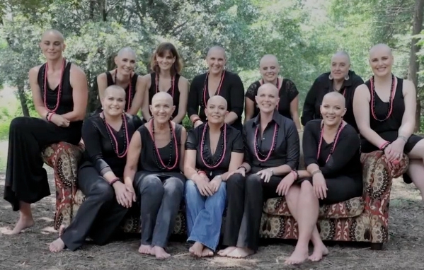 A Group Of Women Surprised Their Friend With Breast Cancer By Shaving 